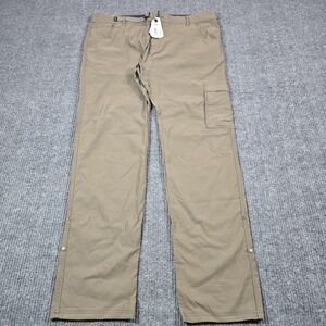 PrAna Stretch Zion Pant II Pants Mens 40x34 Beige Slim Fit Cargo Hiking Outdoor